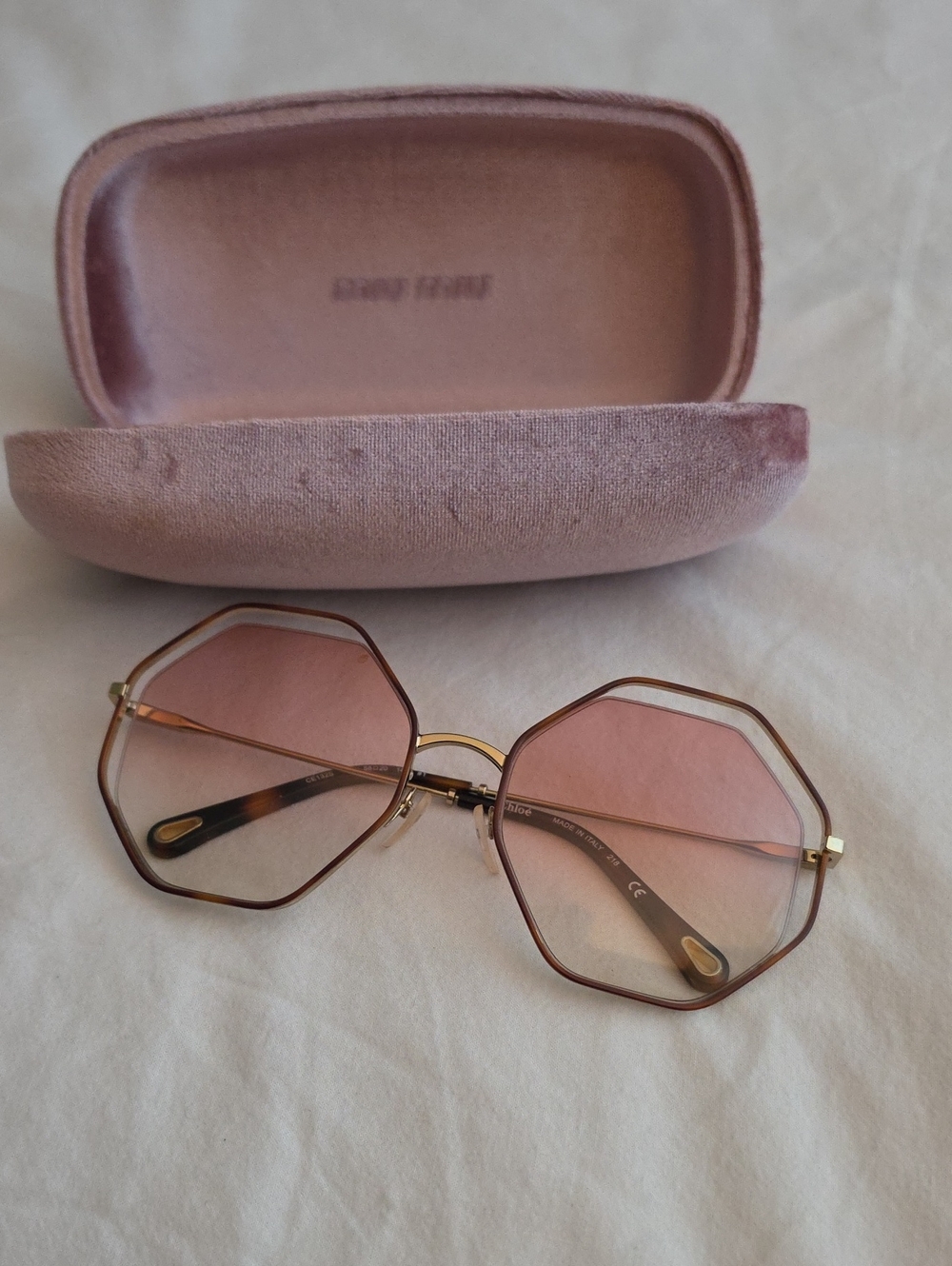 Hexagon Pink Gradient Sunglasses - Designer Style